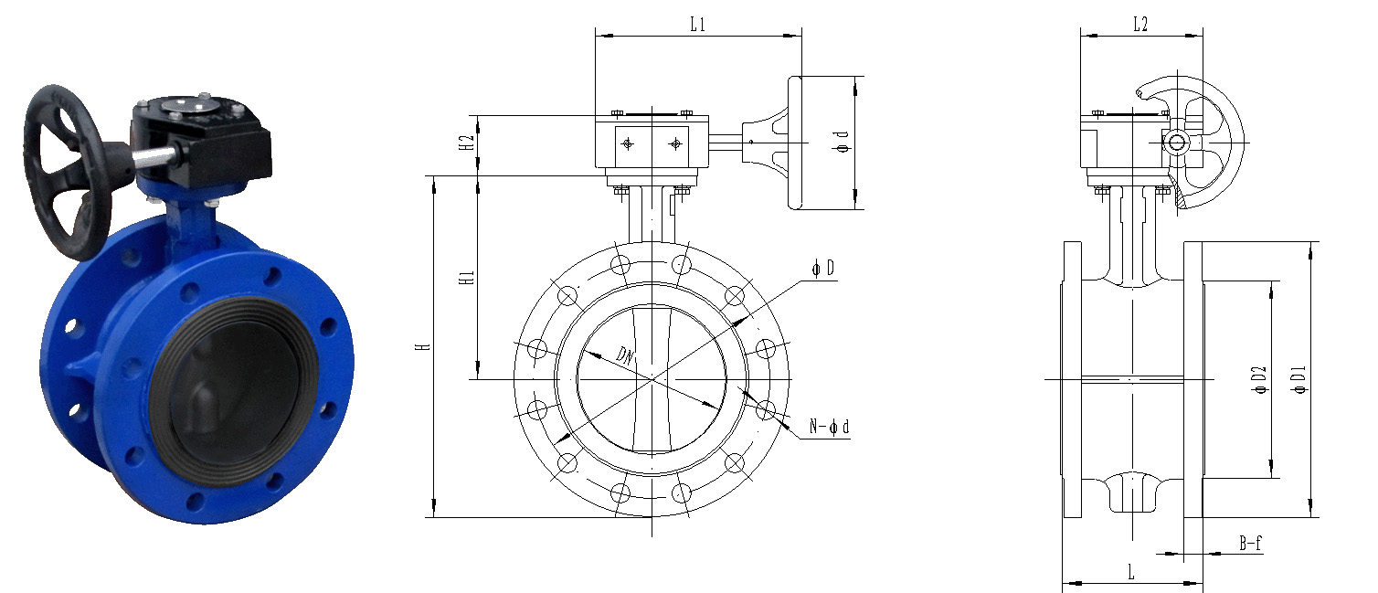 D341X法蘭橡膠軟密封蝶閥