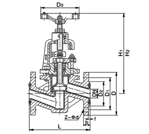 J41F46/PO型全襯氟截止閥
